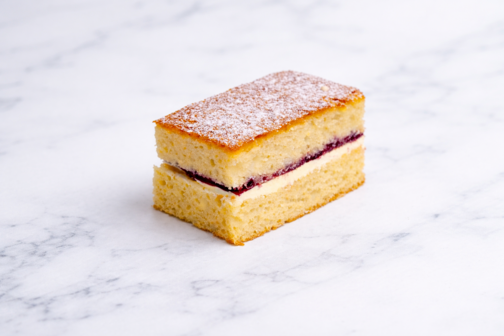 Raspberry Victoria Sponge Traybake